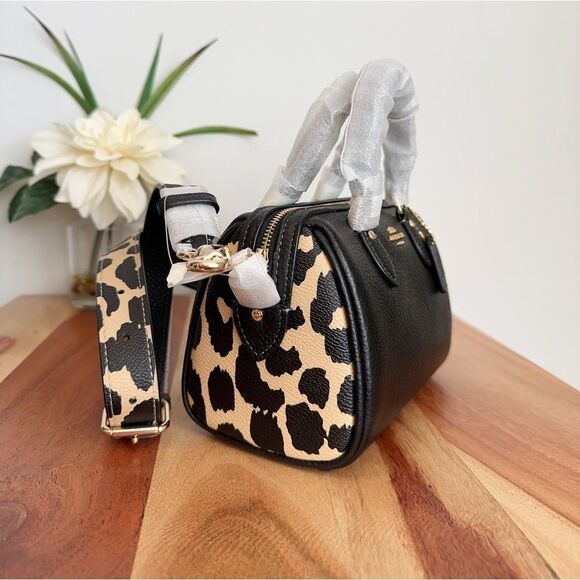 NWT Coach Mini Rowan Crossbody Bag With‎ Leopard Print - Picture 3 of 7